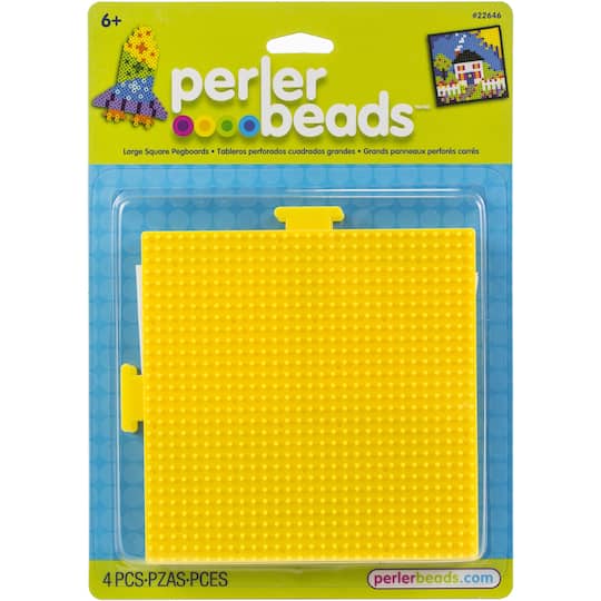 Perler Beads&#x2122; Large Square Yellow Pegboards, 2ct.